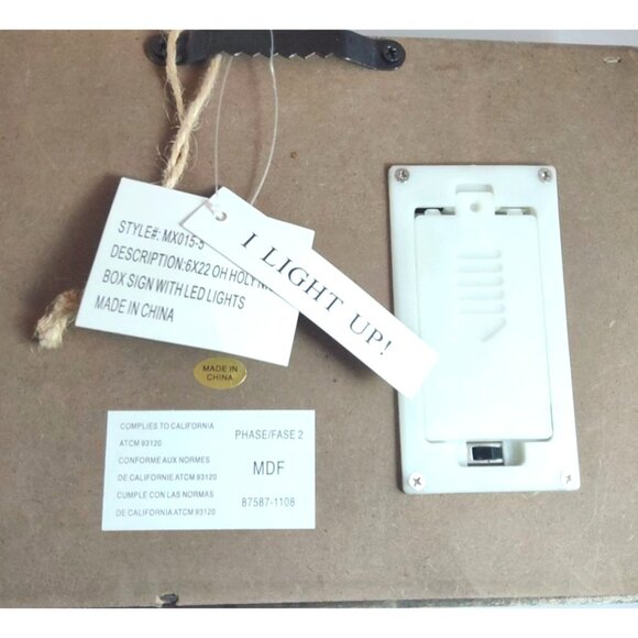 Oh Holy Night Wooden Nativity LED Lighted Wall Art - Picture 9 of 10